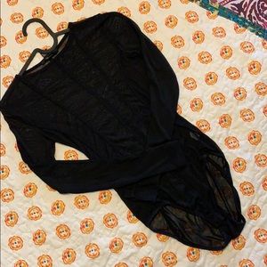 Black mesh bodysuit